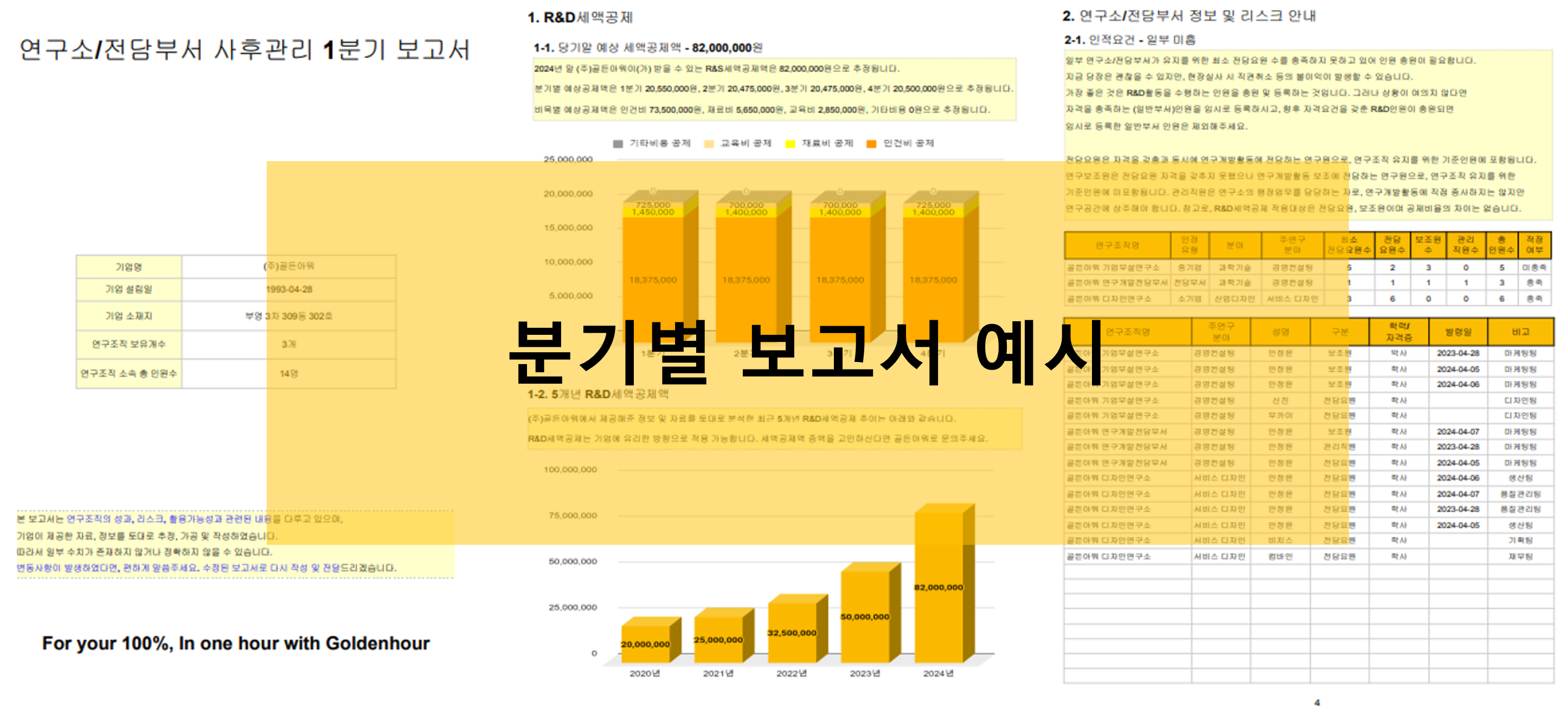 연구소/전담부서 분기별 보고서